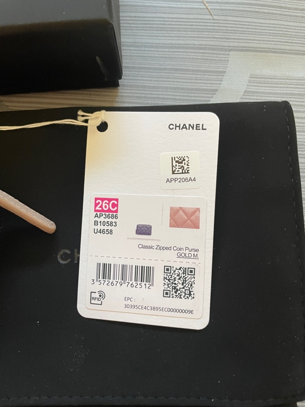 NIB CHANEL Quilted Zip Card Wallet in Dark Beige - Picture 3 of 9